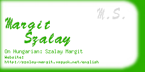 margit szalay business card